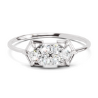 Sparkles 0.23 Ct Cluster Diamond Engagement Ring in 14k