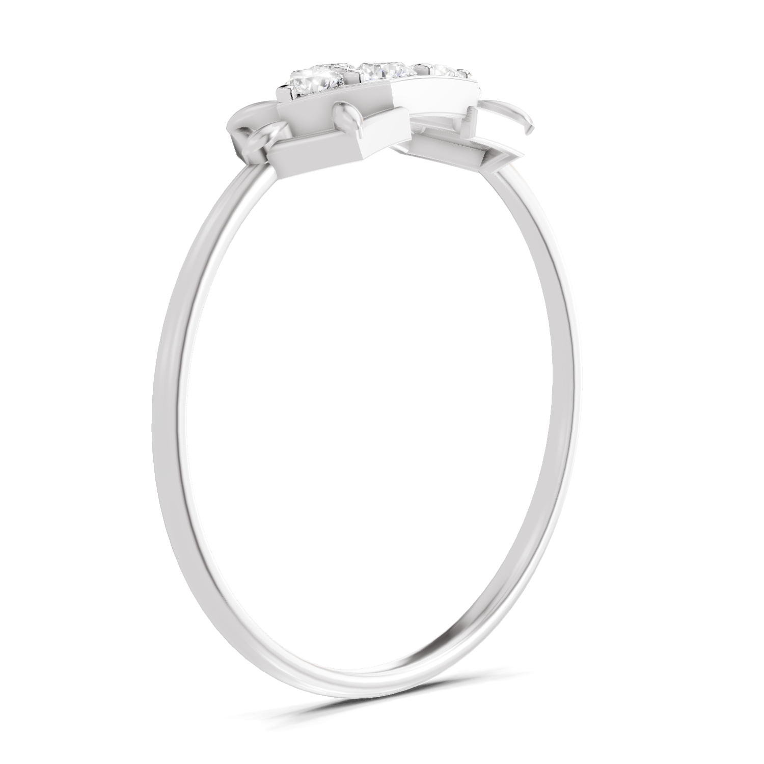 Sparkles 0.23 Ct Cluster Diamond Engagement Ring in 14k