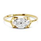 Sparkles 0.23 Ct Cluster Diamond Engagement Ring in 14k