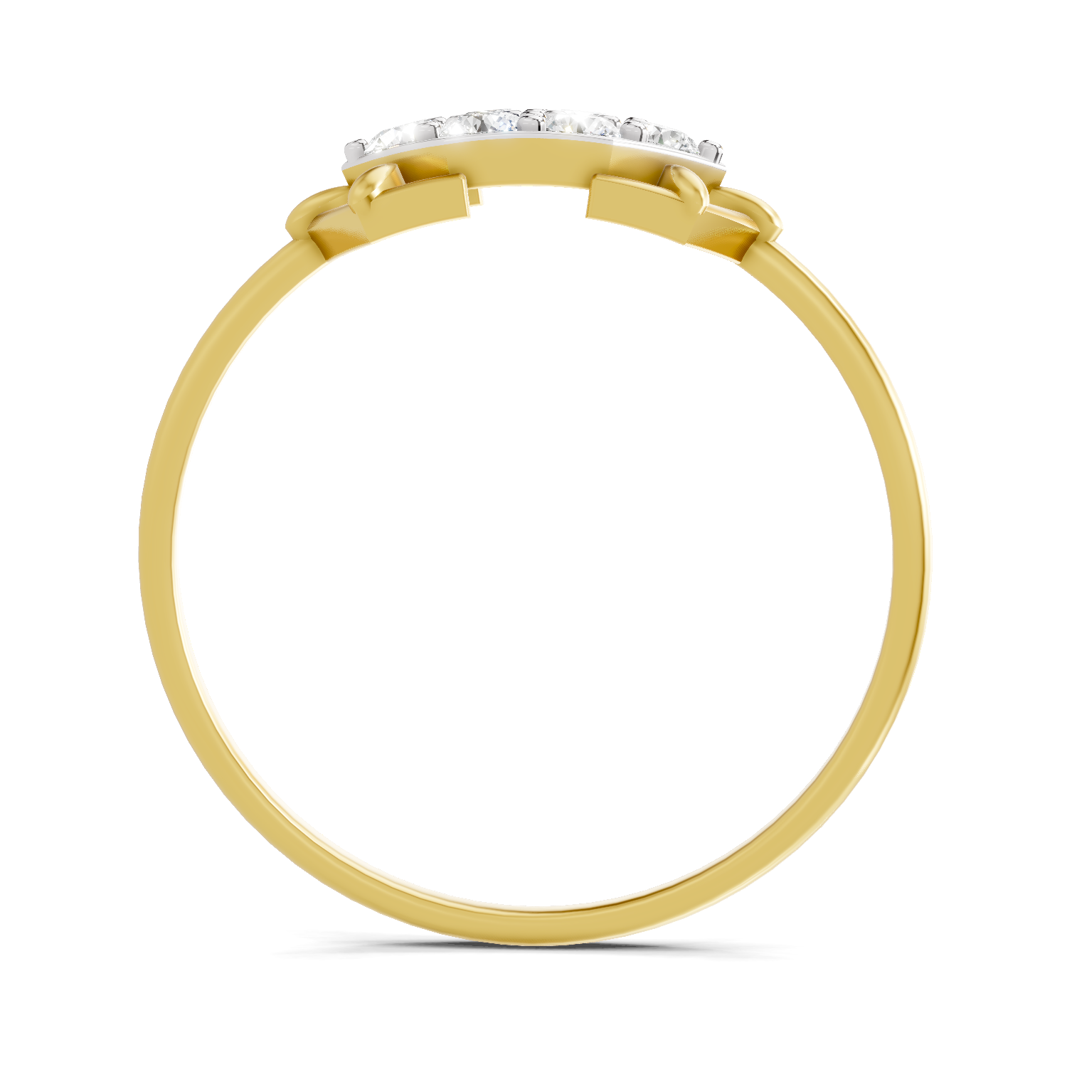 Sparkles 0.23 Ct Cluster Diamond Engagement Ring in 14k
