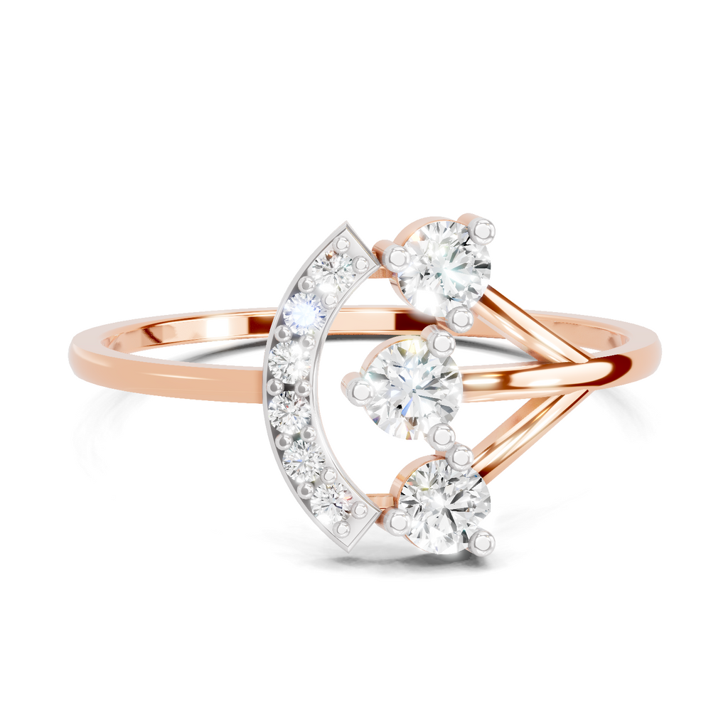 Sparkles 0.23 Ct Cluster Diamond Engagement Ring in 14k