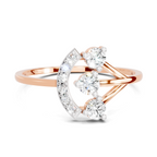 Sparkles 0.23 Ct Cluster Diamond Engagement Ring in 14k