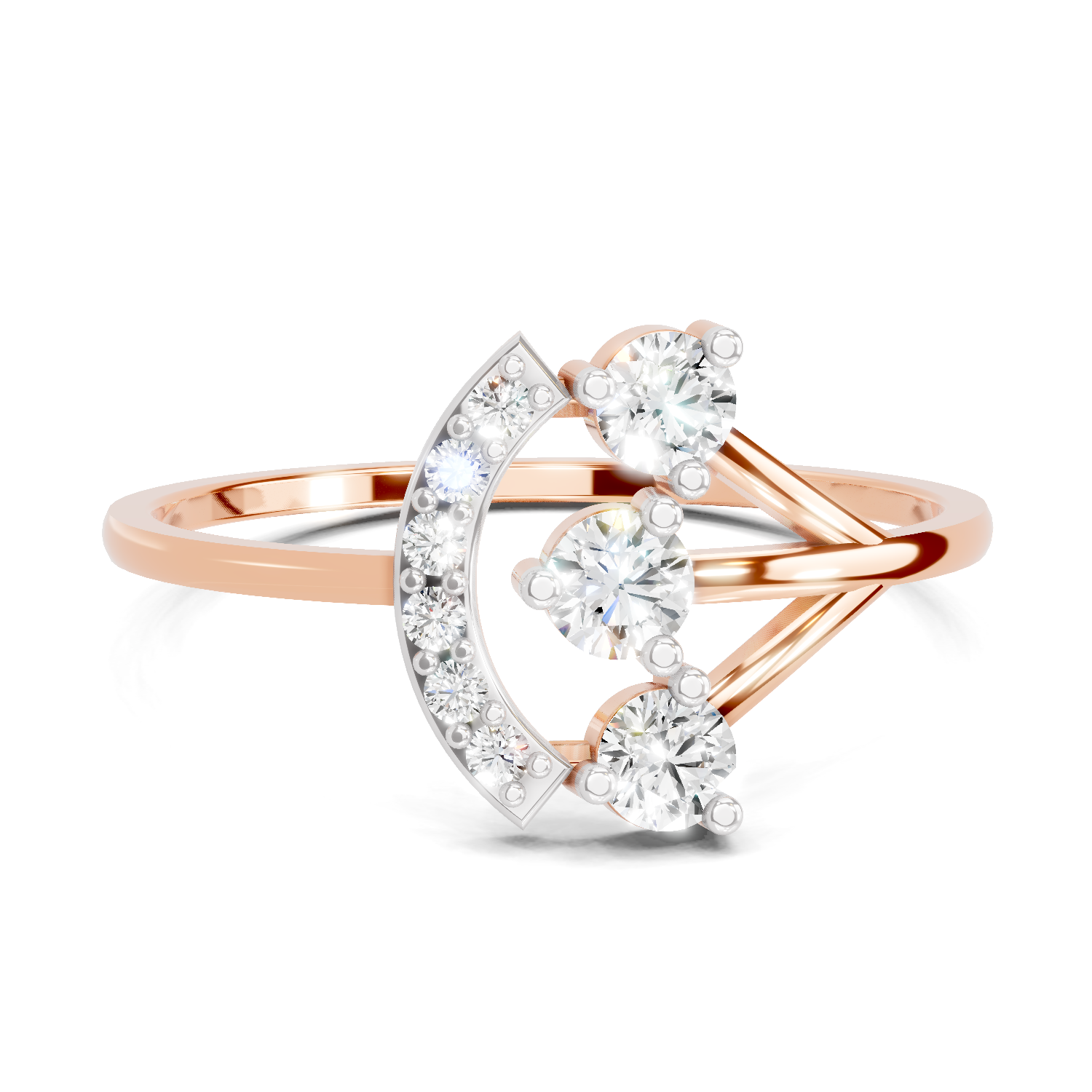 Sparkles 0.23 Ct Cluster Diamond Engagement Ring in 14k