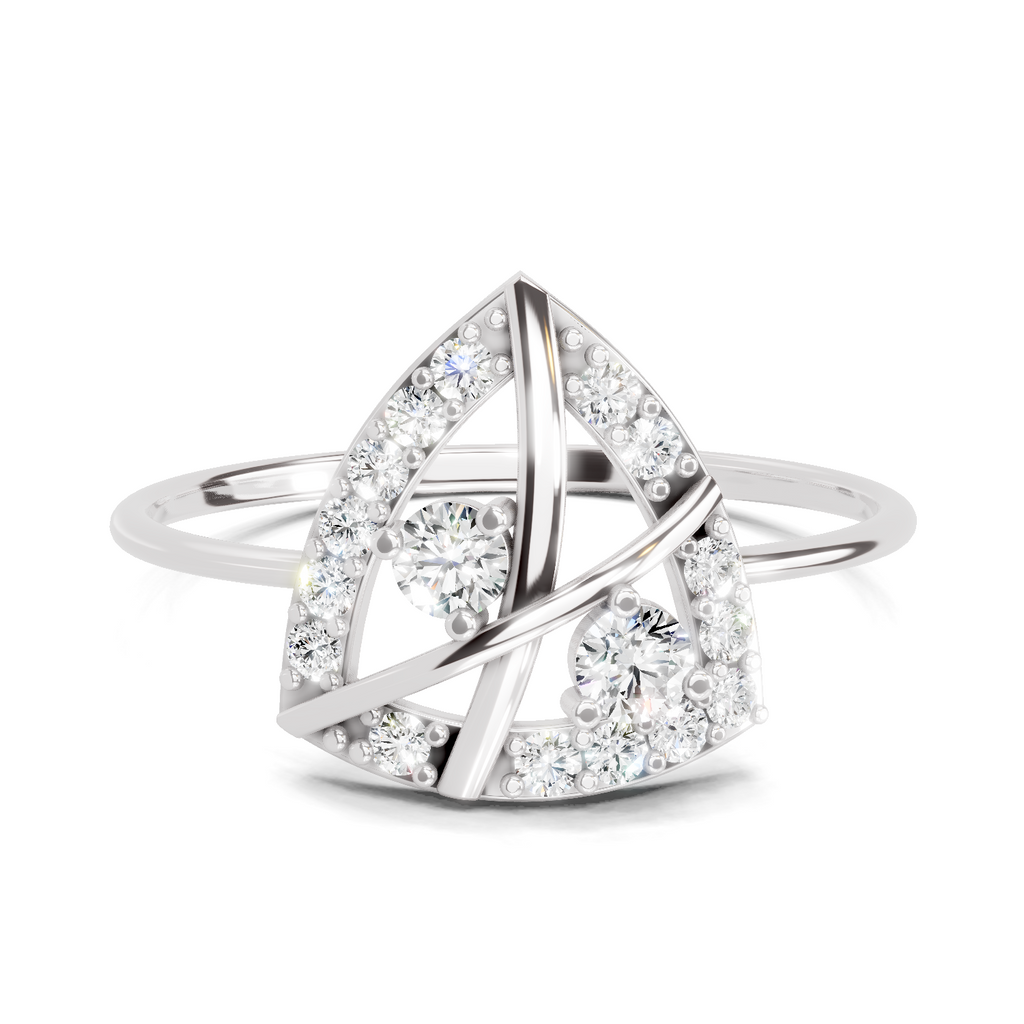 0.29 Carat Cluster Diamond Engagement Ring