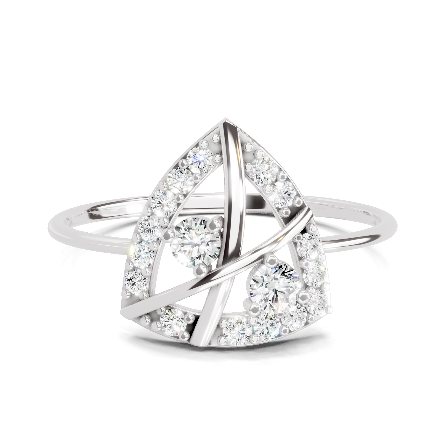 0.29 Carat Cluster Diamond Engagement Ring