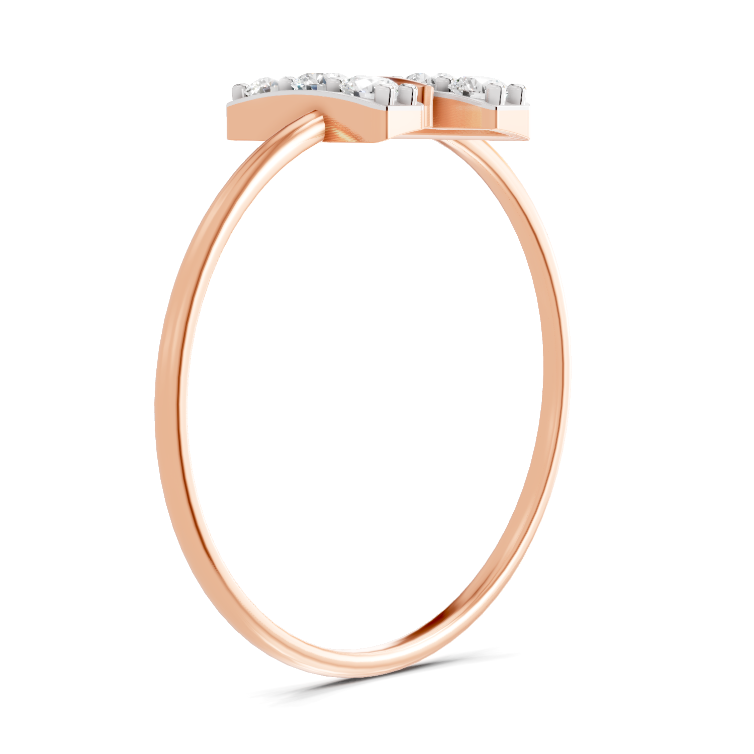 Sparkles 0.17 Ct Parallel Grace Diamond Engagement Ring in 14K Gold