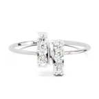 Sparkles 0.17 Ct Parallel Grace Diamond Engagement Ring in 14K Gold