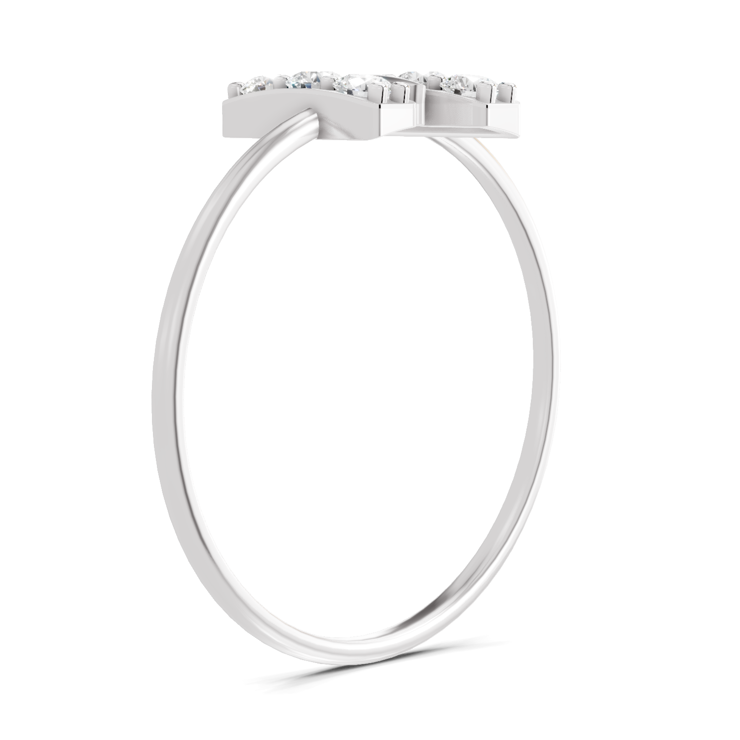 Sparkles 0.17 Ct Parallel Grace Diamond Engagement Ring in 14K Gold