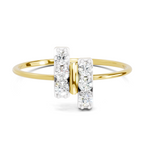 Sparkles 0.17 Ct Parallel Grace Diamond Engagement Ring in 14K Gold