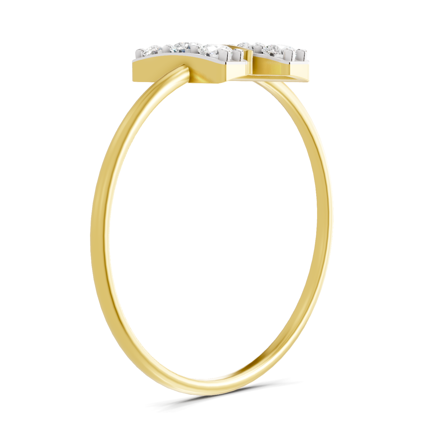 Sparkles 0.17 Ct Parallel Grace Diamond Engagement Ring in 14K Gold