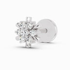 0.03 Carat Hanita Shine Diamond Nose Pin 14K - White Gold