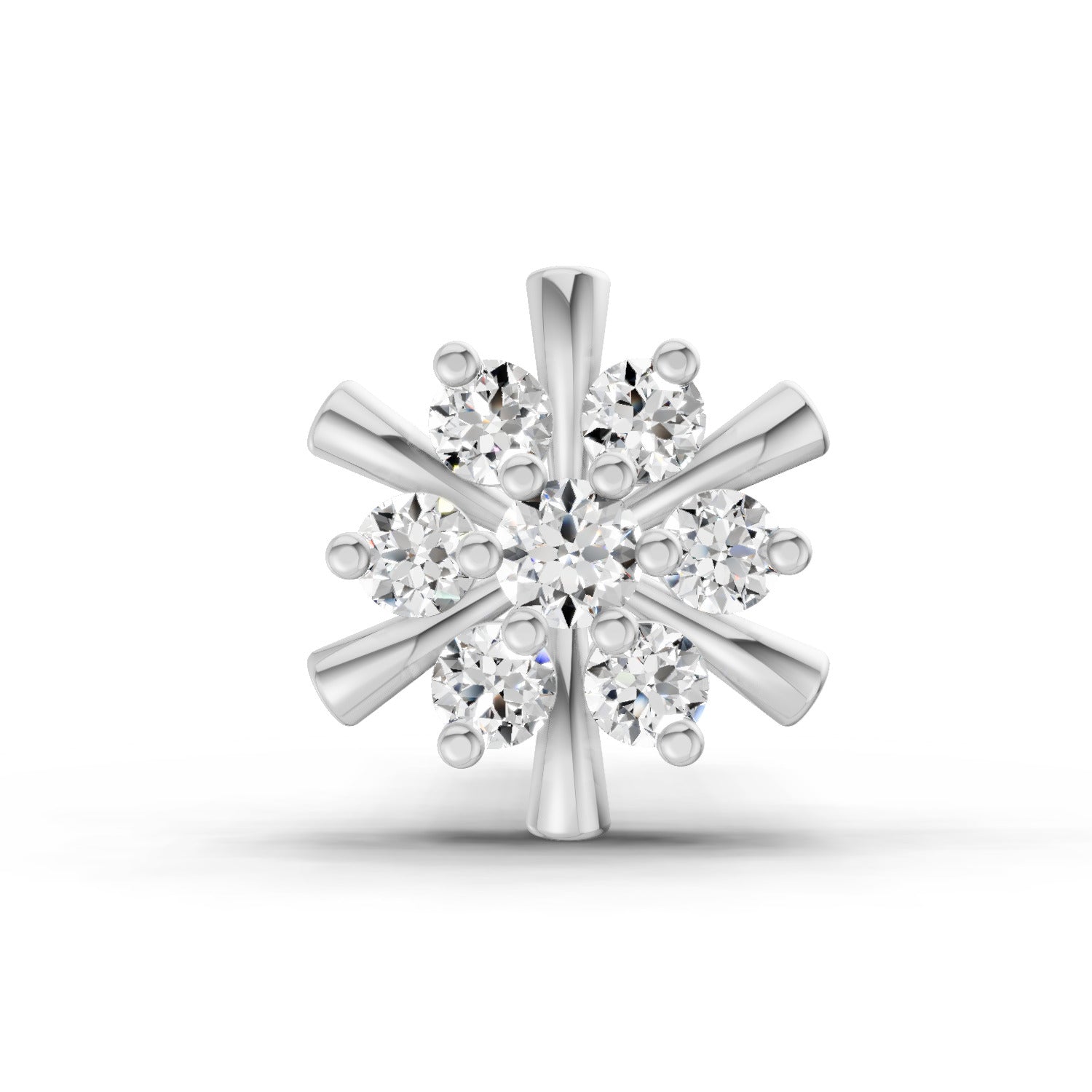 0.03 Carat Hanita Shine Diamond Nose Pin 14K - White Gold