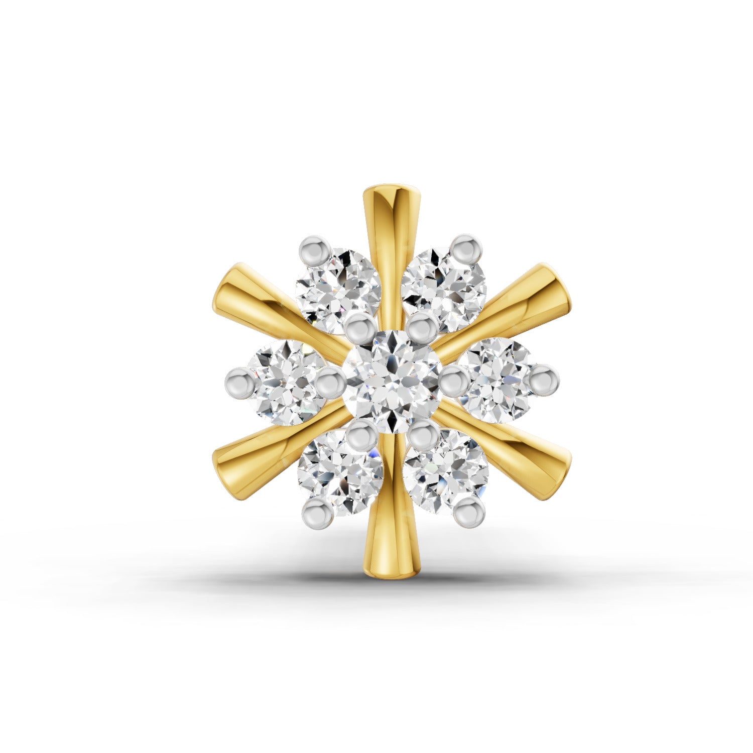 0.03 Carat Hanita Shine Diamond Nose Pin 14K