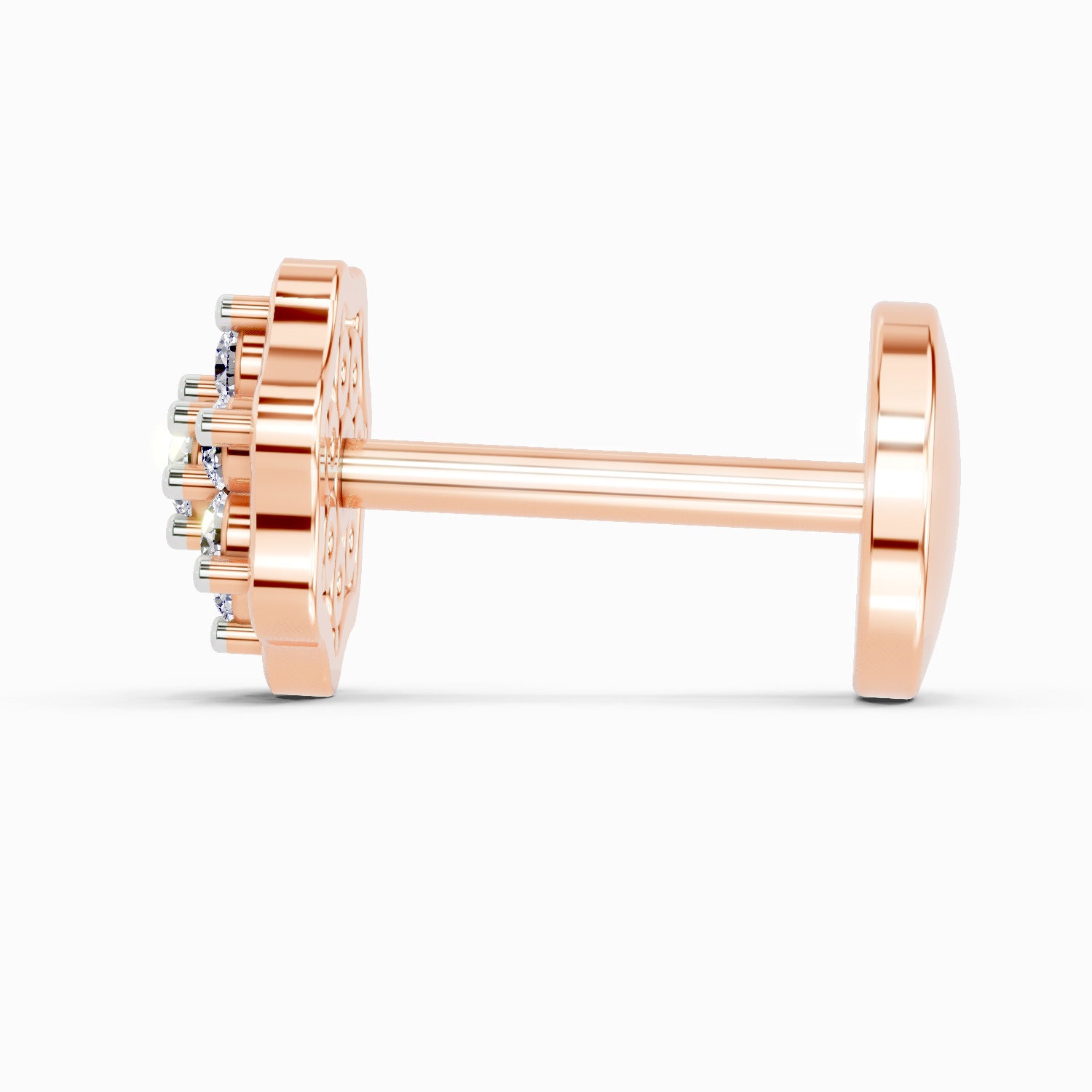0.04 Carat Aurora Spark Diamond Nose Pin 14K - Rose Gold
