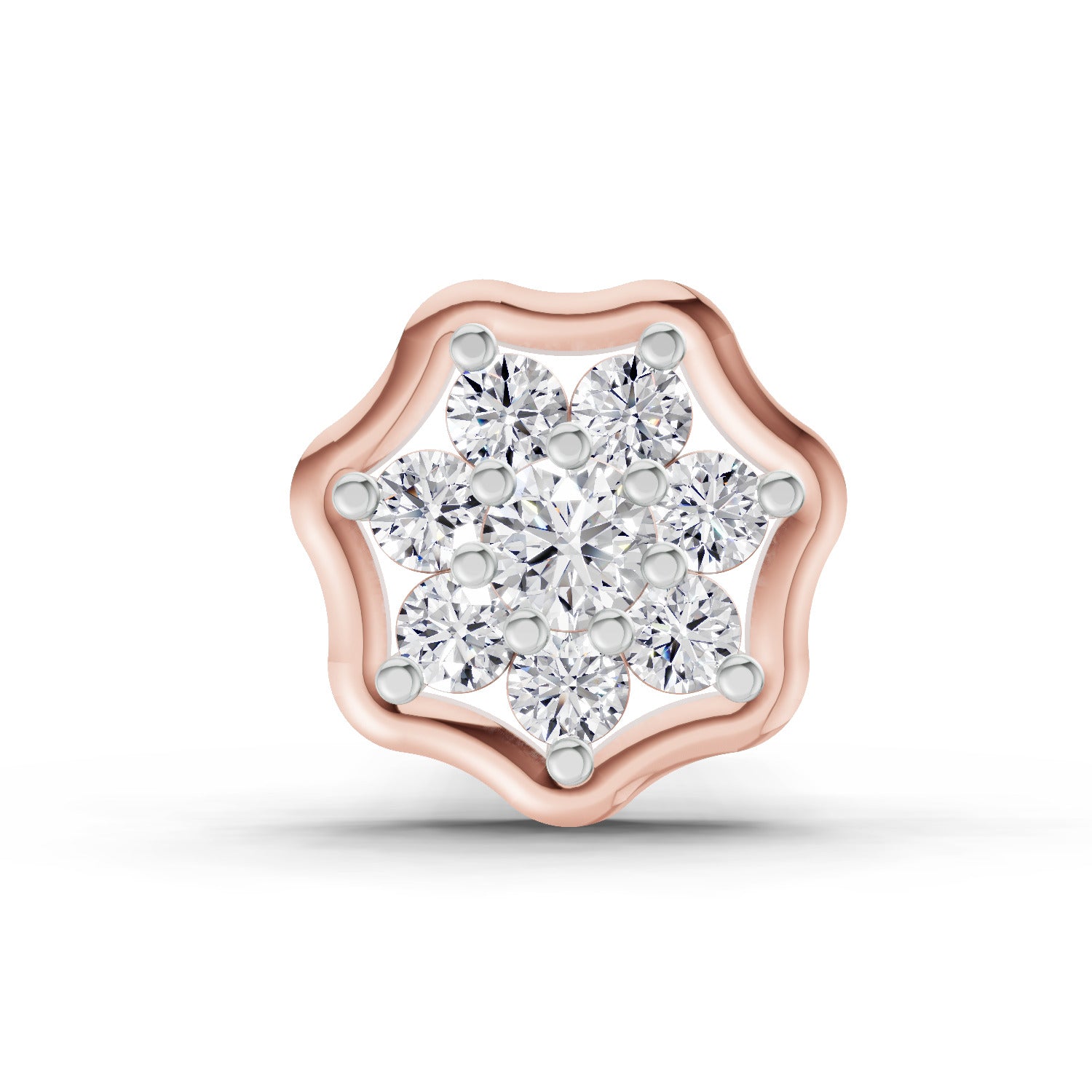 0.04 Carat Aurora Spark Diamond Nose Pin 14K - Rose Gold