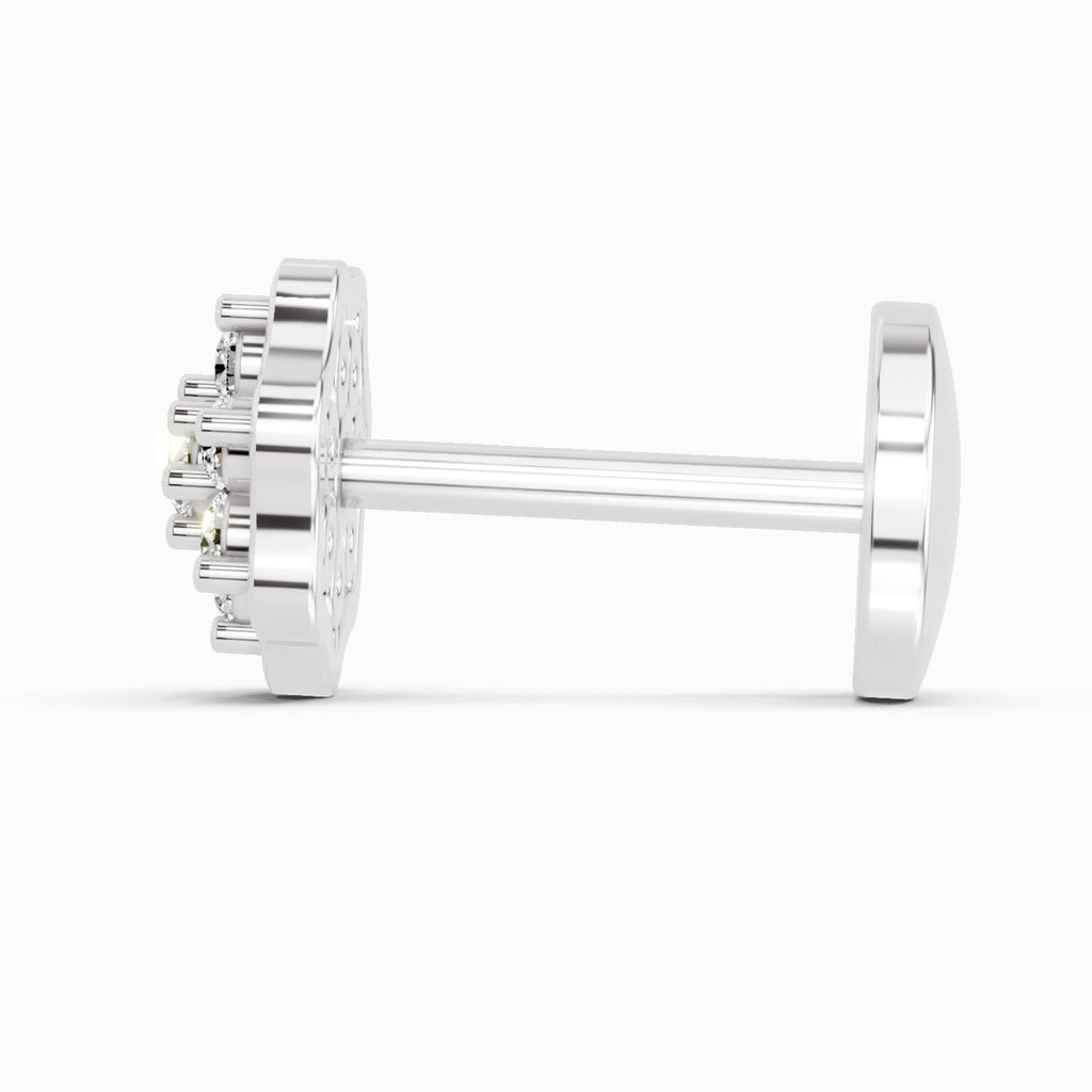 0.04 Carat Aurora Spark Diamond Nose Pin 14K - White Gold