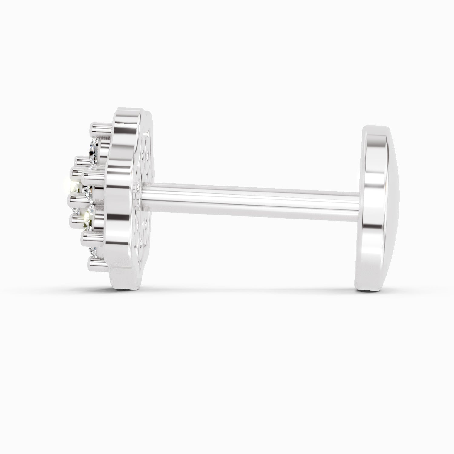 0.04 Carat Aurora Spark Diamond Nose Pin 14K - White Gold