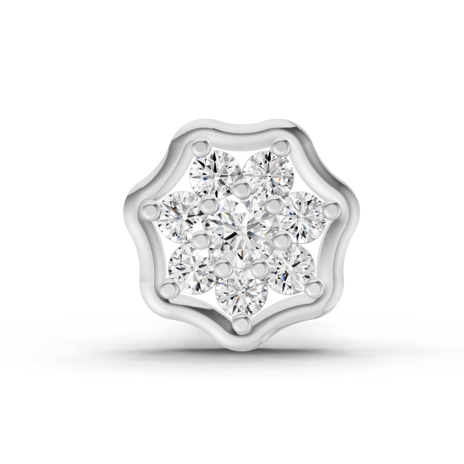 0.04 Carat Aurora Spark Diamond Nose Pin 14K - White Gold
