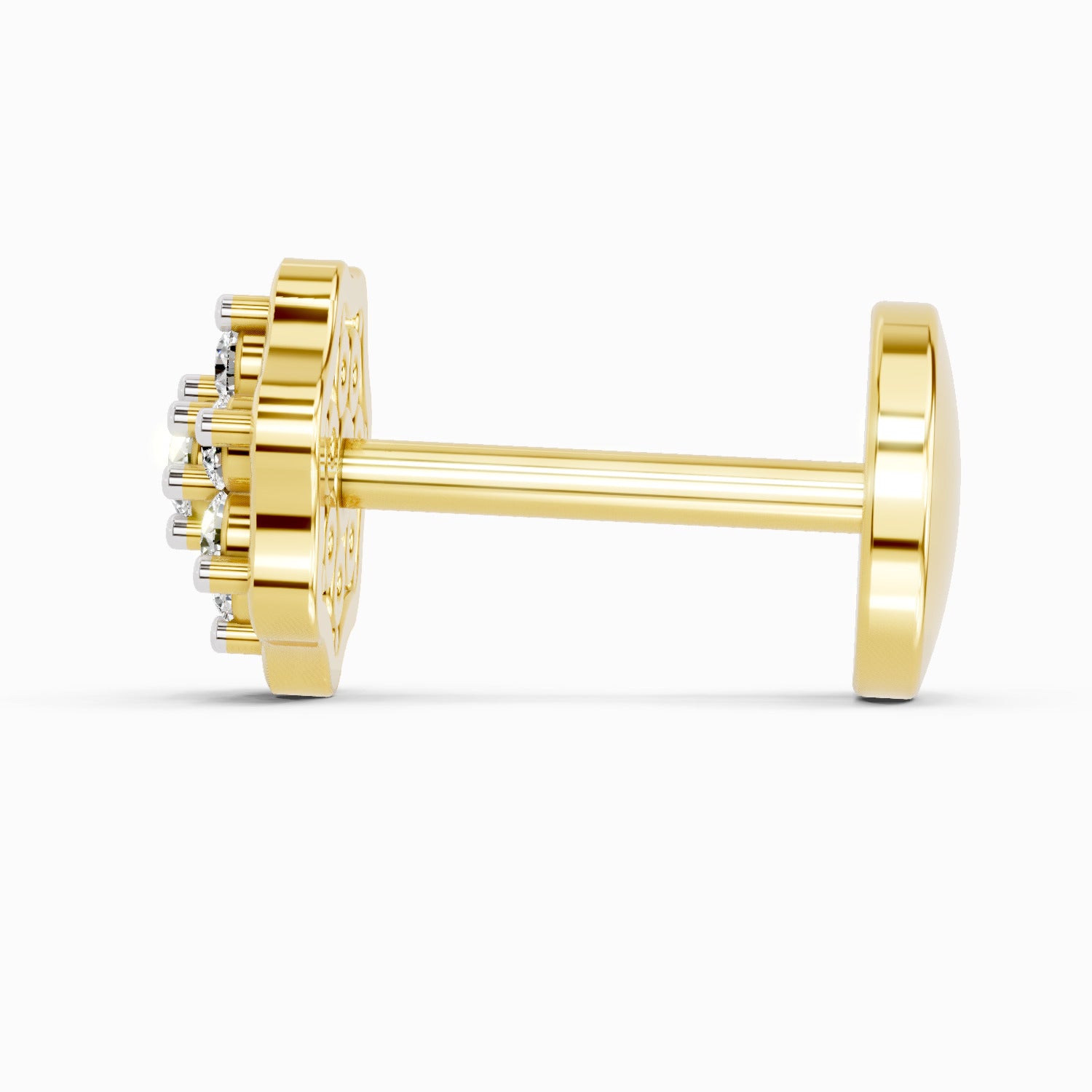 0.04 Carat Aurora Spark Diamond Nose Pin 14K