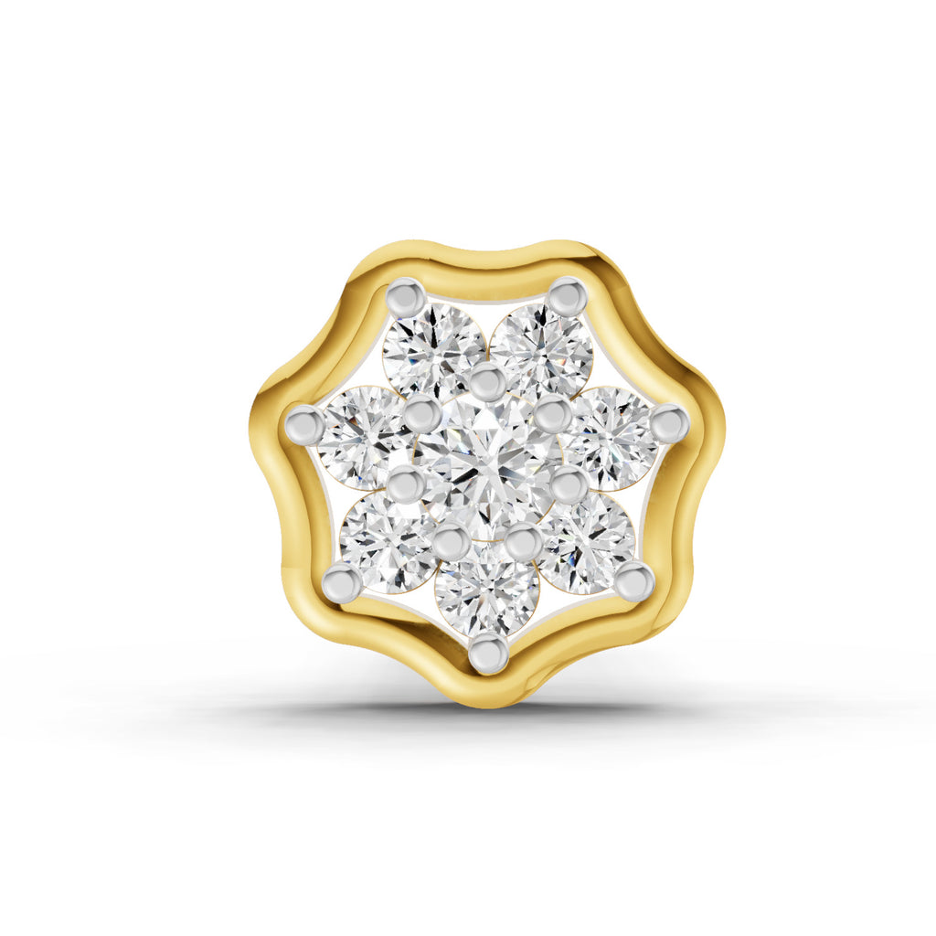 0.04 Carat Aurora Spark Diamond Nose Pin 14K