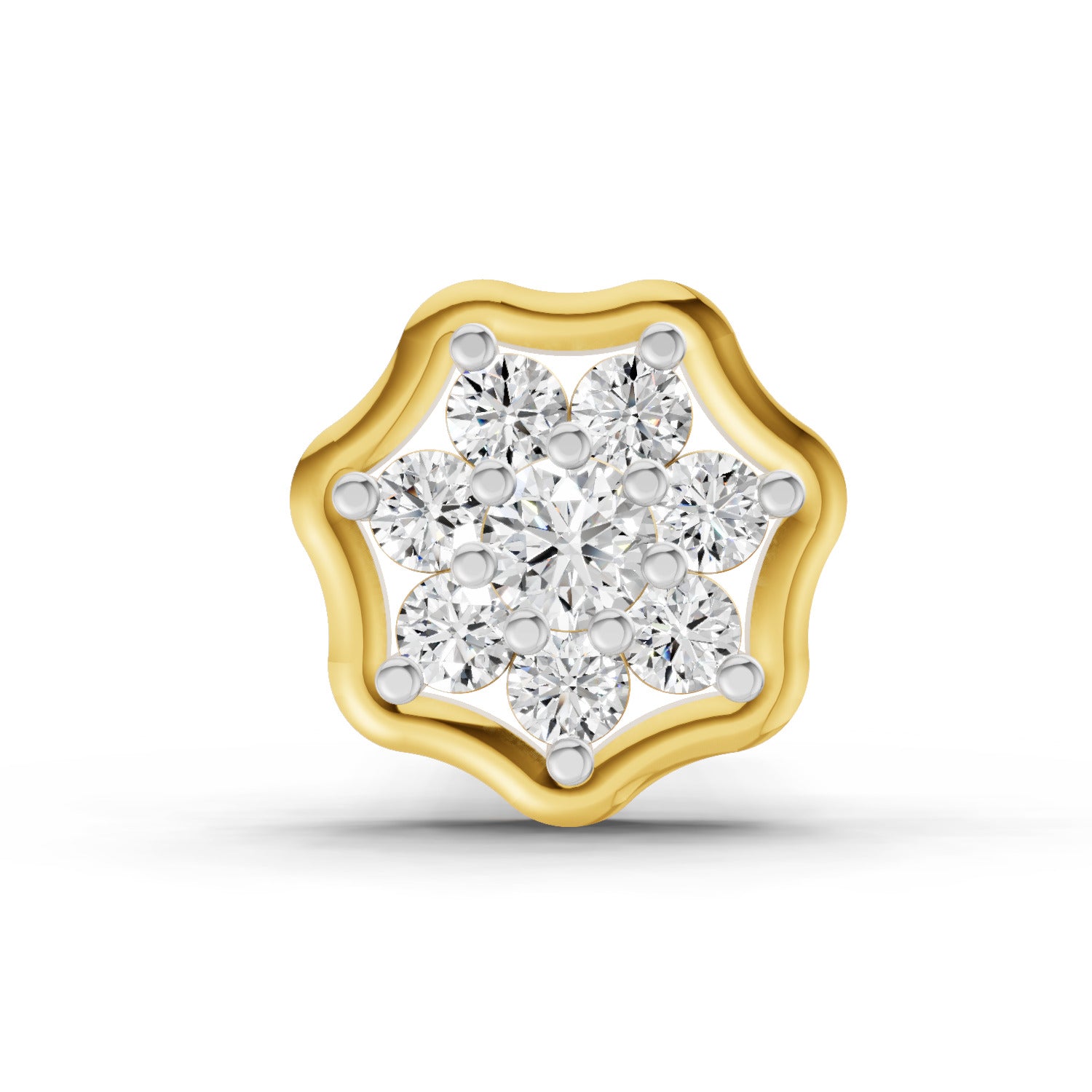 0.04 Carat Aurora Spark Diamond Nose Pin 14K