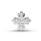 0.03 Carat Floral Diamond Nose Pin 14K - White Gold
