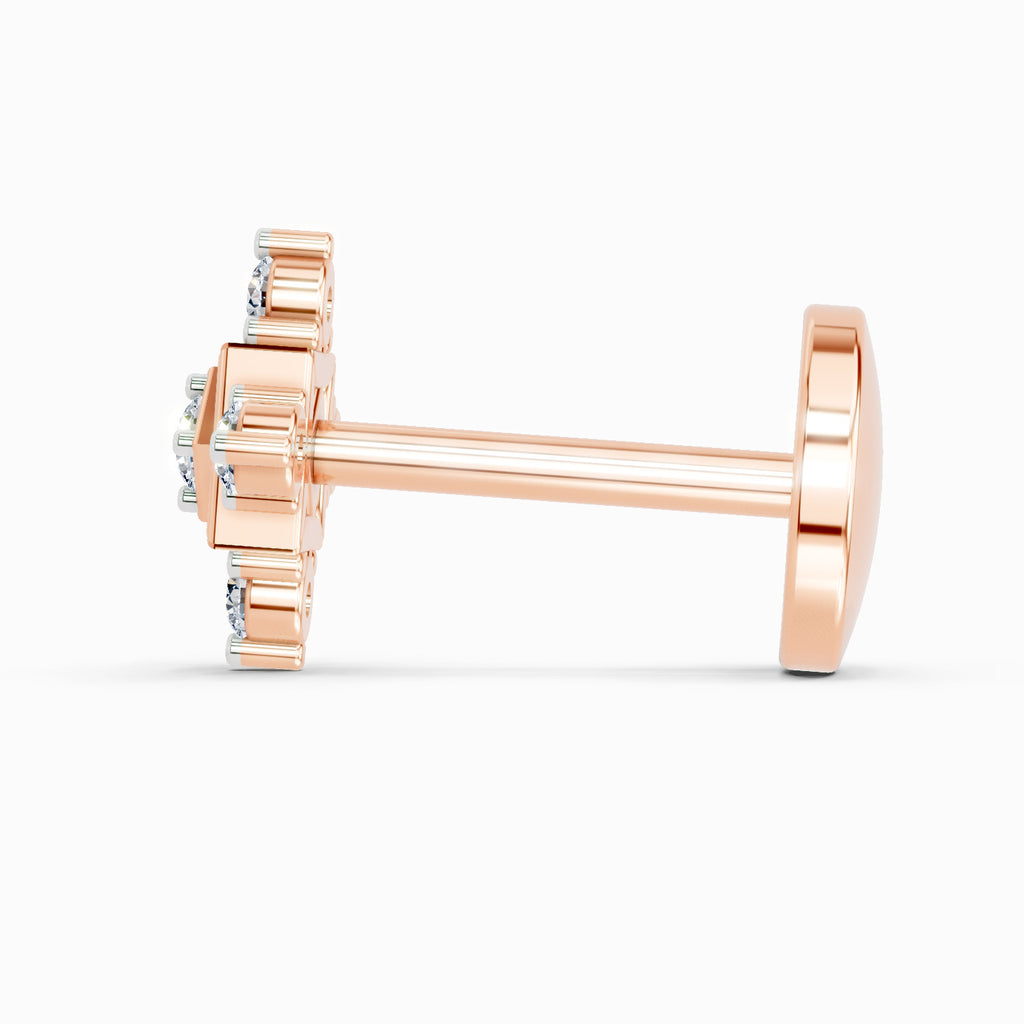 0.02 Carat The Kata Diamond Nose Pin 14K - Rose Gold
