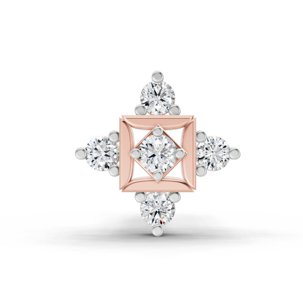0.02 Carat The Kata Diamond Nose Pin 14K - Rose Gold