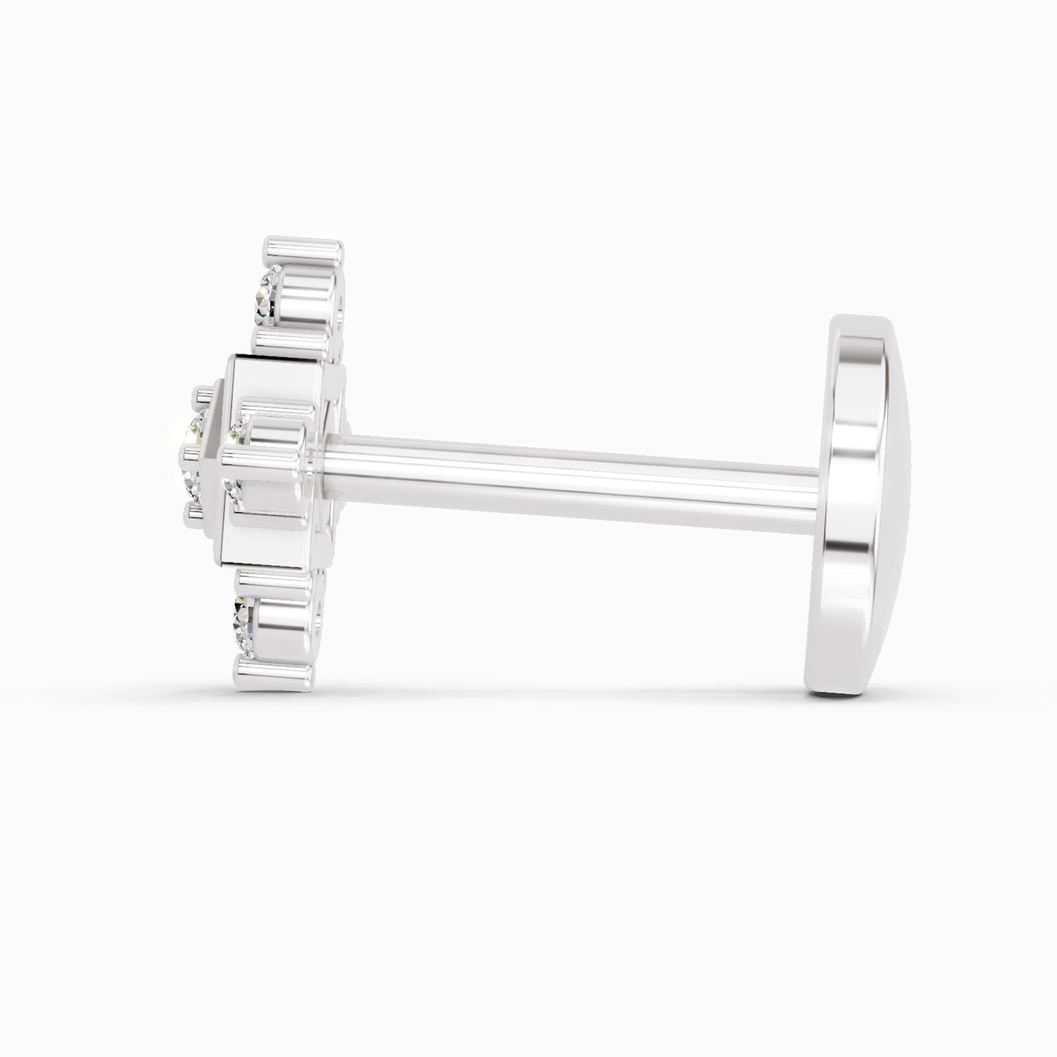 0.02 Carat The Kata Diamond Nose Pin 14K - White Gold