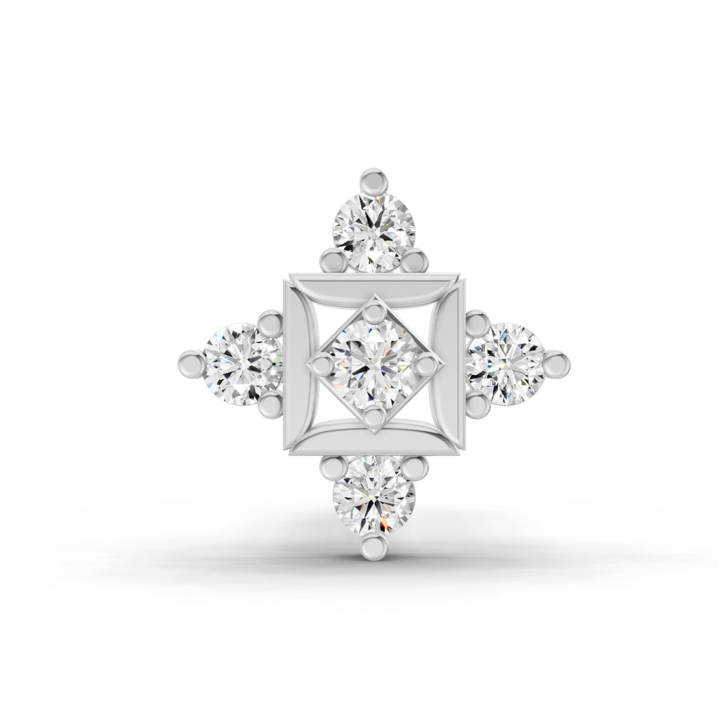 0.02 Carat The Kata Diamond Nose Pin 14K - White Gold