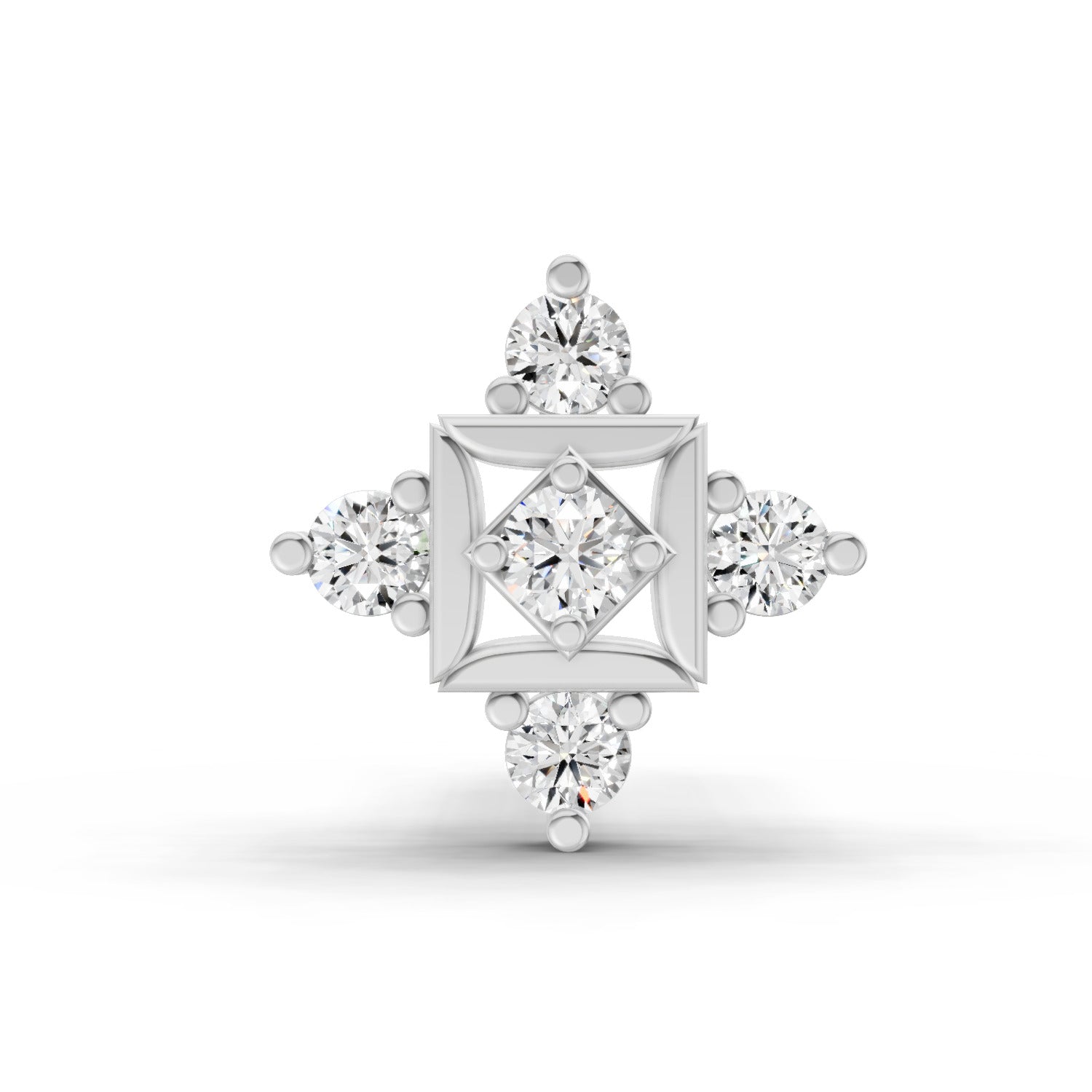 0.02 Carat The Kata Diamond Nose Pin 14K - White Gold