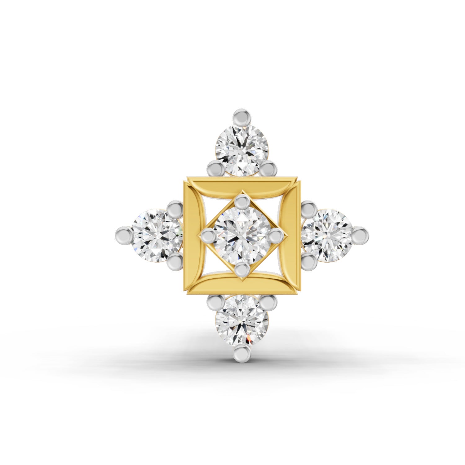0.02 Carat The Kata Diamond Nose Pin 14K