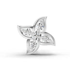 0.04 Carat gamya petalled Diamond Nose Pin 14K - White Gold