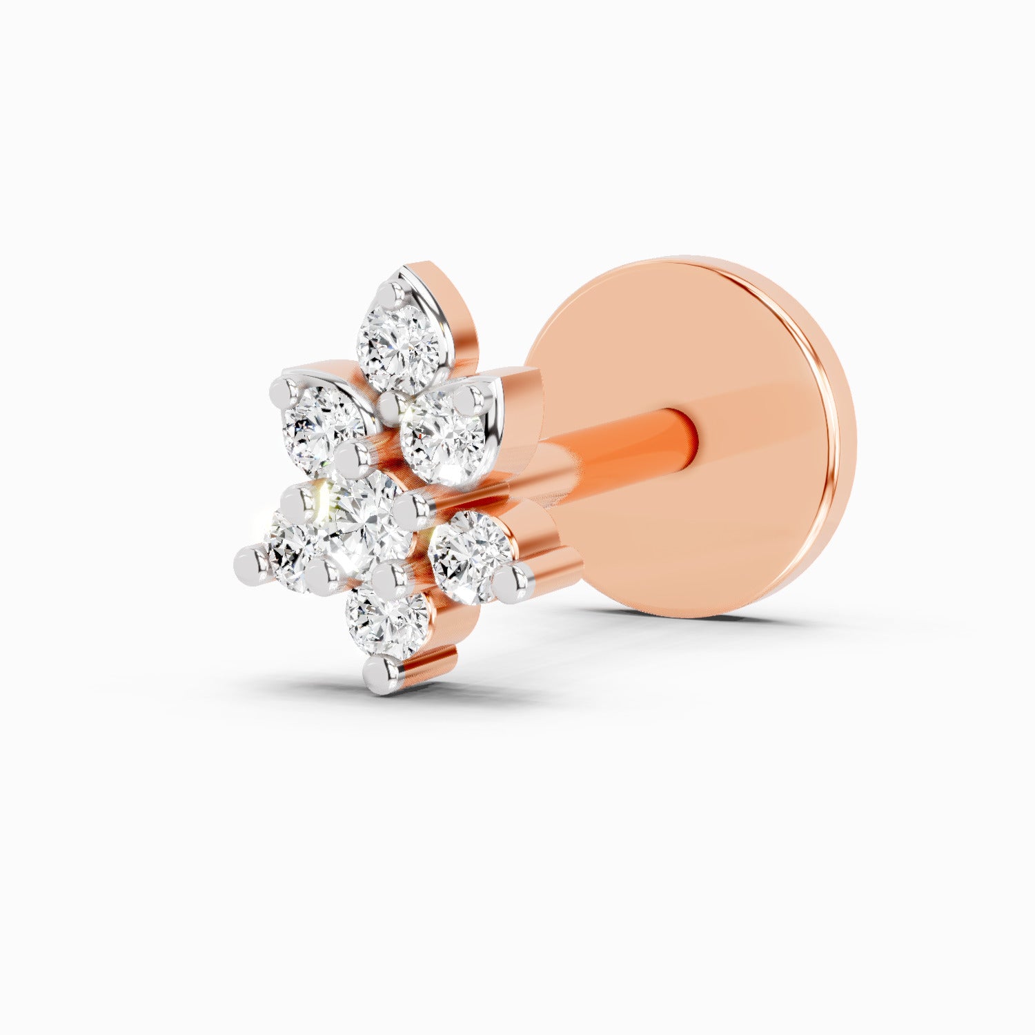 0.03 Carat Garcia Diamond Nose Pin 14K - Rose Gold