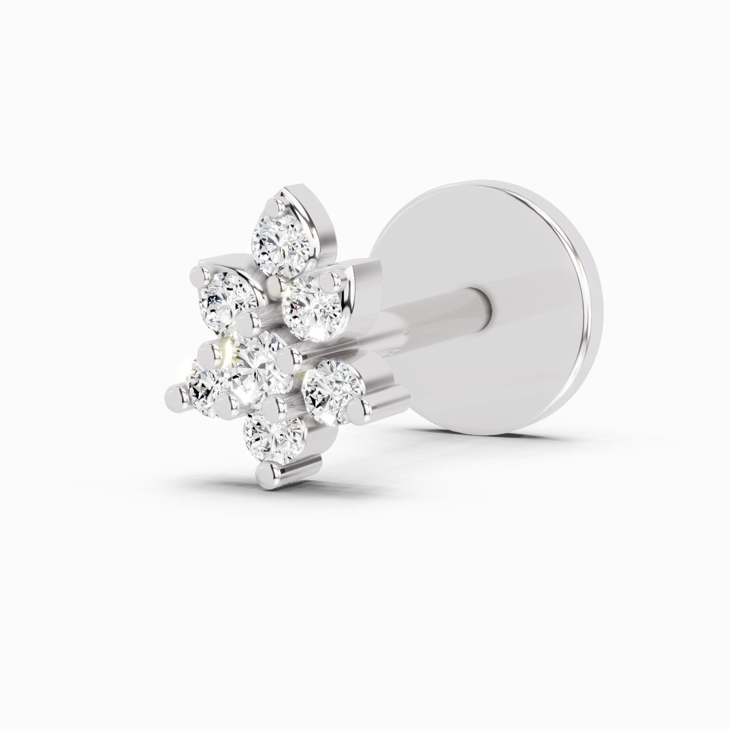 0.03 Carat Garcia Diamond Nose Pin 14K - White Gold