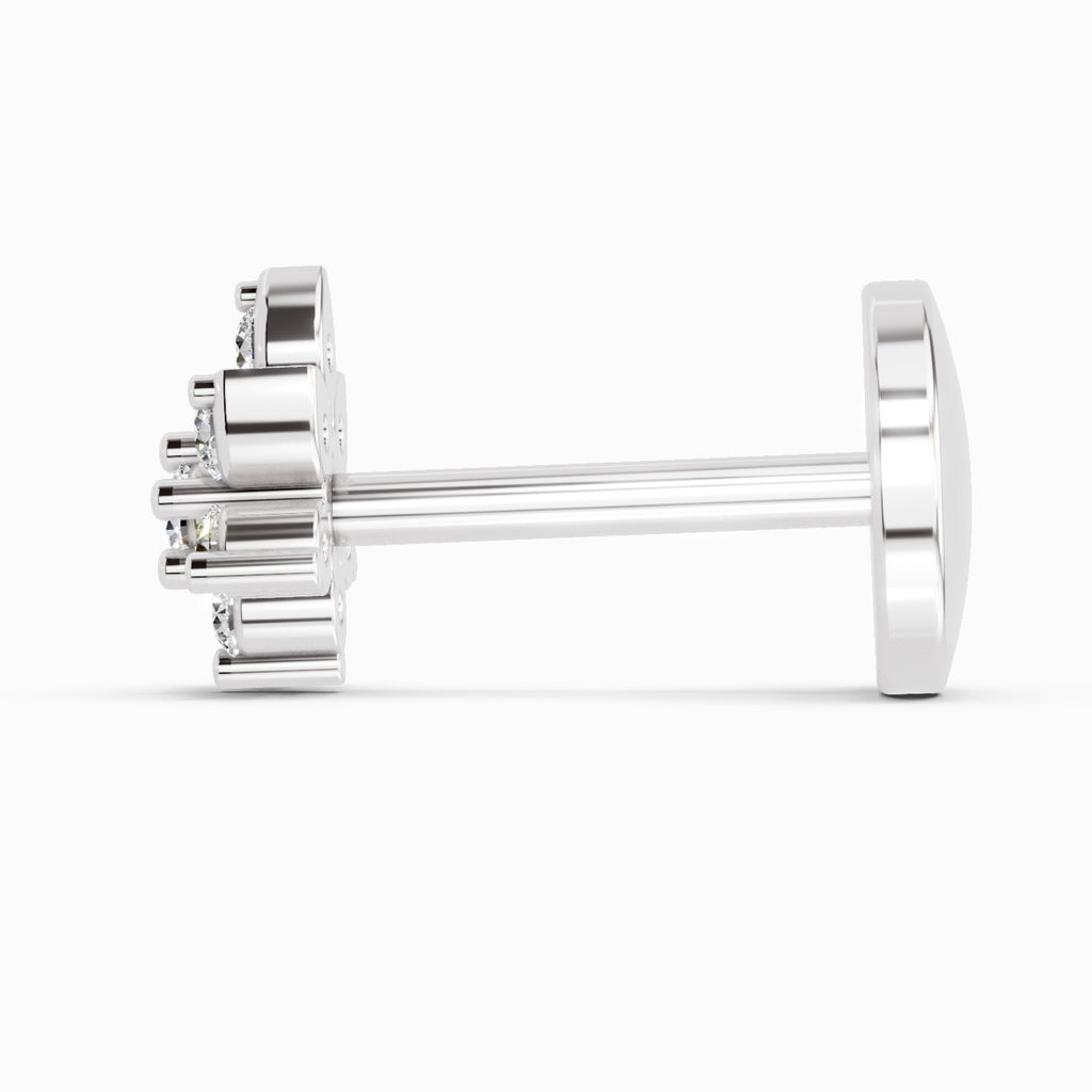 0.03 Carat Garcia Diamond Nose Pin 14K - White Gold