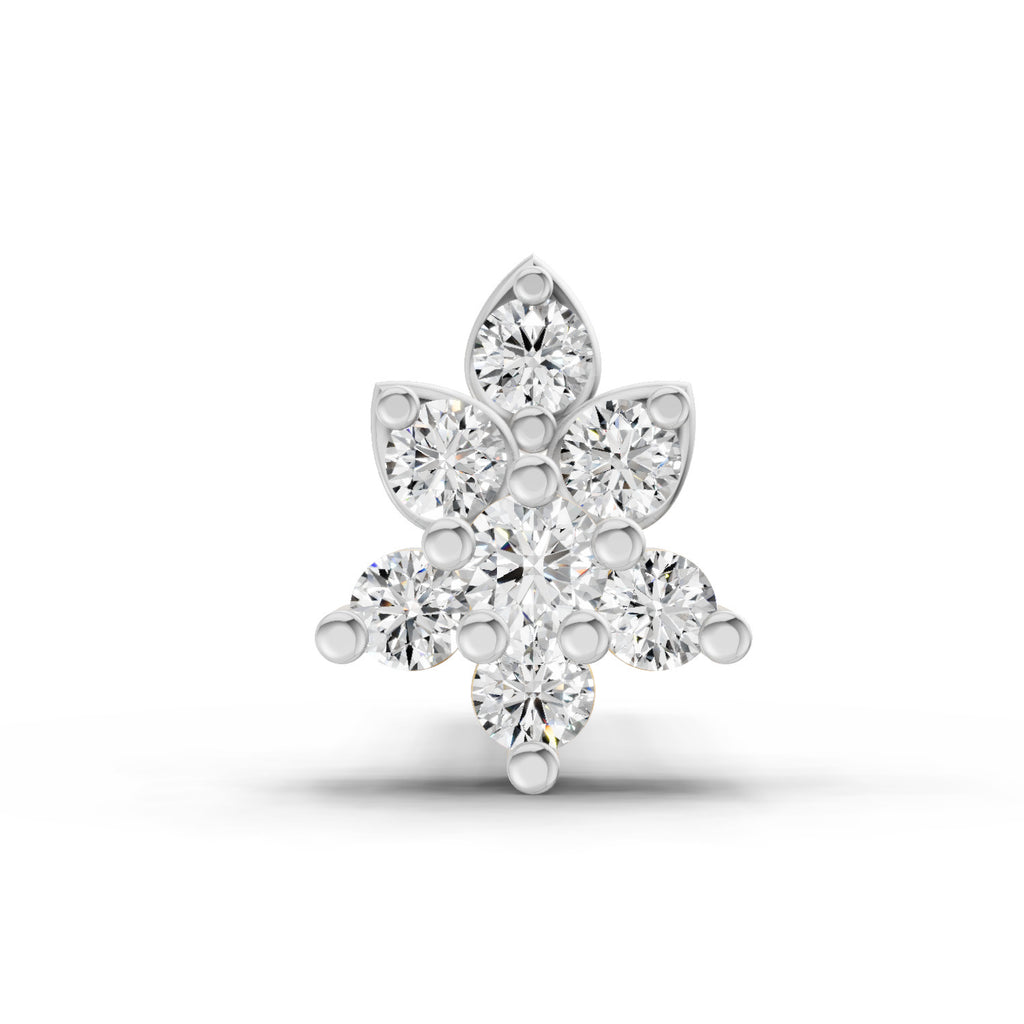0.03 Carat Garcia Diamond Nose Pin 14K - White Gold