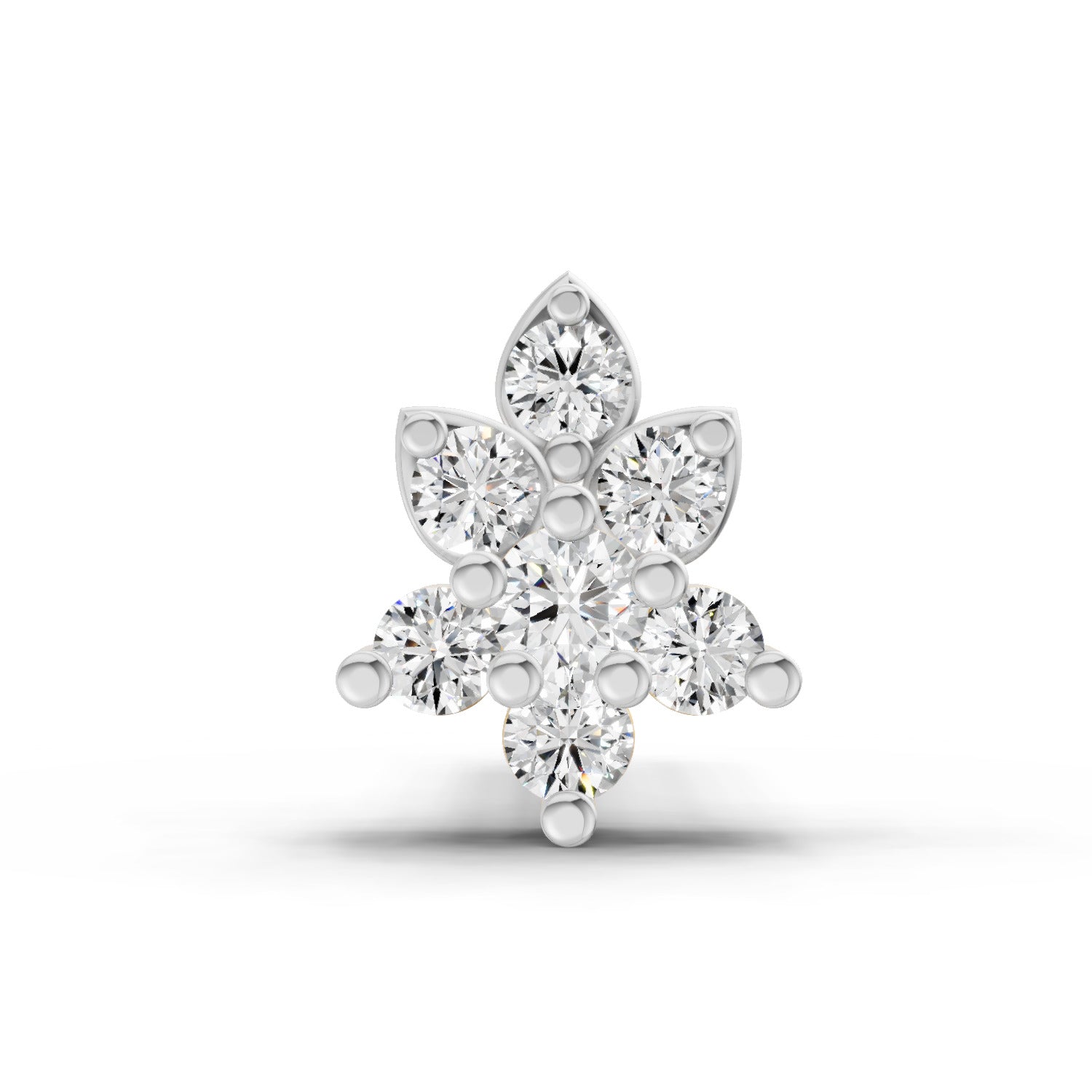 0.03 Carat Garcia Diamond Nose Pin 14K - White Gold