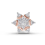 0.05 Carat Snowflake Shine Diamond Nose Pin 14K - Rose Gold