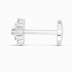 0.05 Carat Snowflake Shine Diamond Nose Pin 14K - White Gold