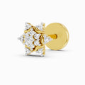 0.05 Carat Snowflake Shine Diamond Nose Pin 14K