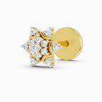 0.05 Carat Snowflake Shine Diamond Nose Pin 14K
