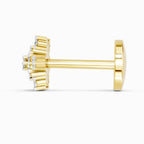 0.05 Carat Snowflake Shine Diamond Nose Pin 14K