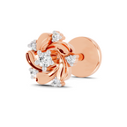 0.03 Carat Twilight Diamond Nose Pin 14K Screw - Rose Gold