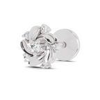 0.03 Carat Twilight Diamond Nose Pin 14K Screw - White Gold