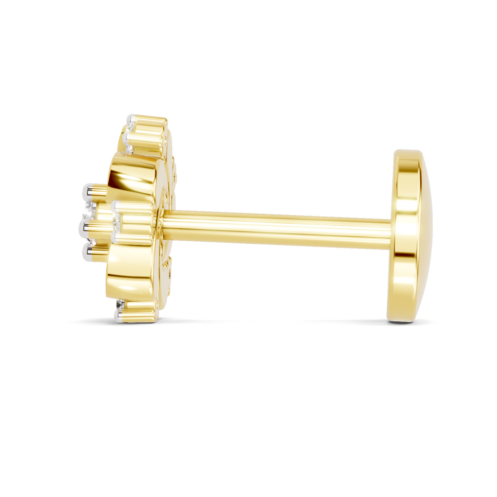 0.03 Carat Twilight Diamond Nose Pin 14K Screw