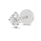 0.03 Carat Celestial Diamond Nose Pin 14K Screw - White Gold