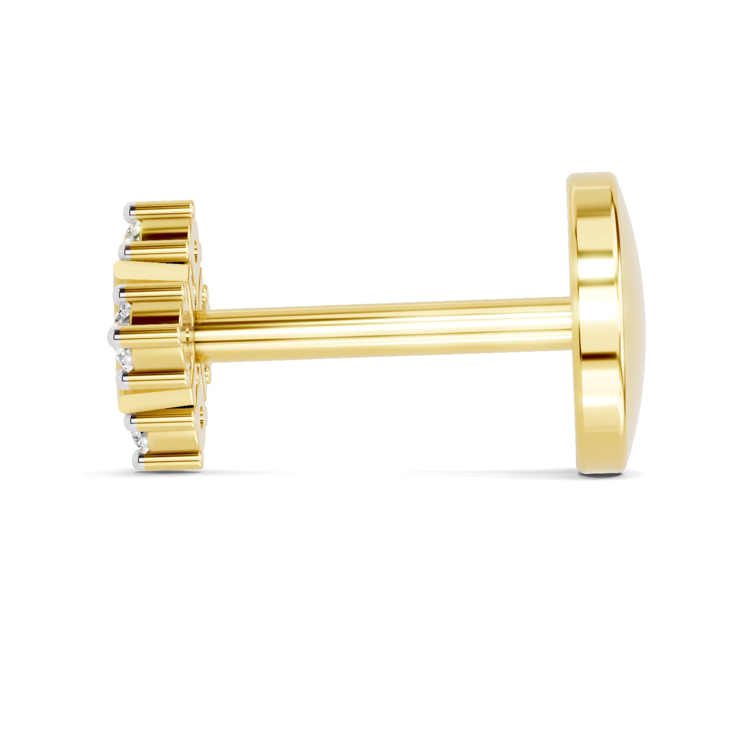 0.03 Carat Celestial Diamond Nose Pin 14K Screw