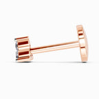 0.03 Ct Triangle Stud Nose Pin 14K - Rose Gold