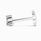 0.03 Ct Triangle Stud Nose Pin 14K - White Gold